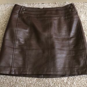 Free People leather skirt